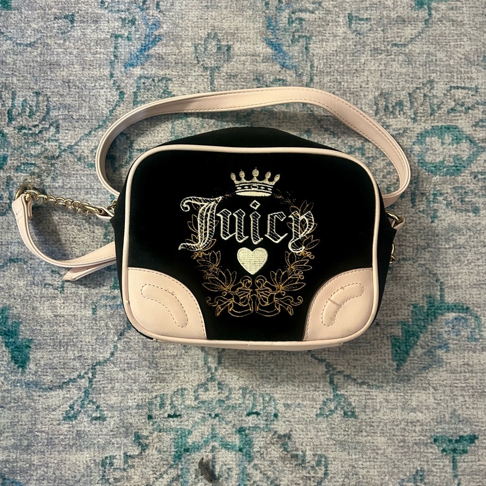 Juicy Couture Black and Pink Crossbody Bag